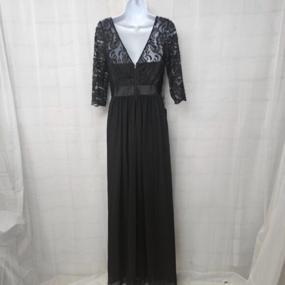 Ever Pretty Dress Black Lace Fairy Goth Whimsygoth Maxi 6 NWT - Picture 7 of 15